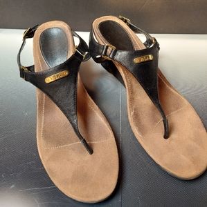 Ralph Lauren wedge sandals gold logo 3inheel 9.5m